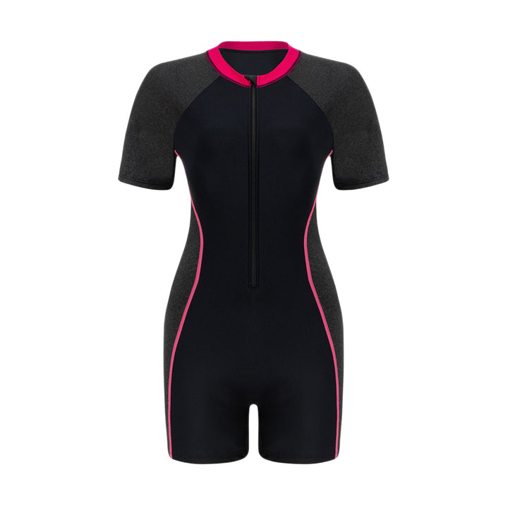 Damen Sportlicher Kurzarm-Neoprenanzug mit Reißverschluss Drune