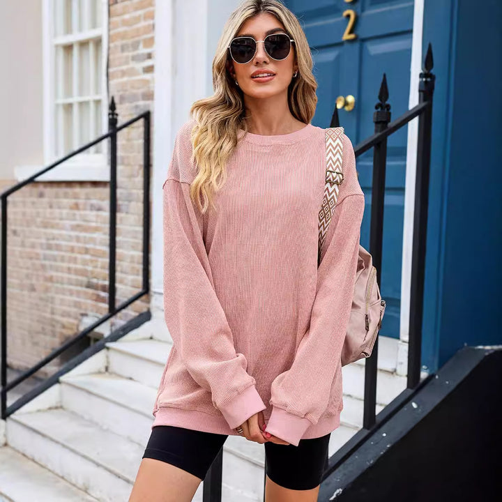 Damen lässiger Strickpullover im Oversized-Schnitt Drune