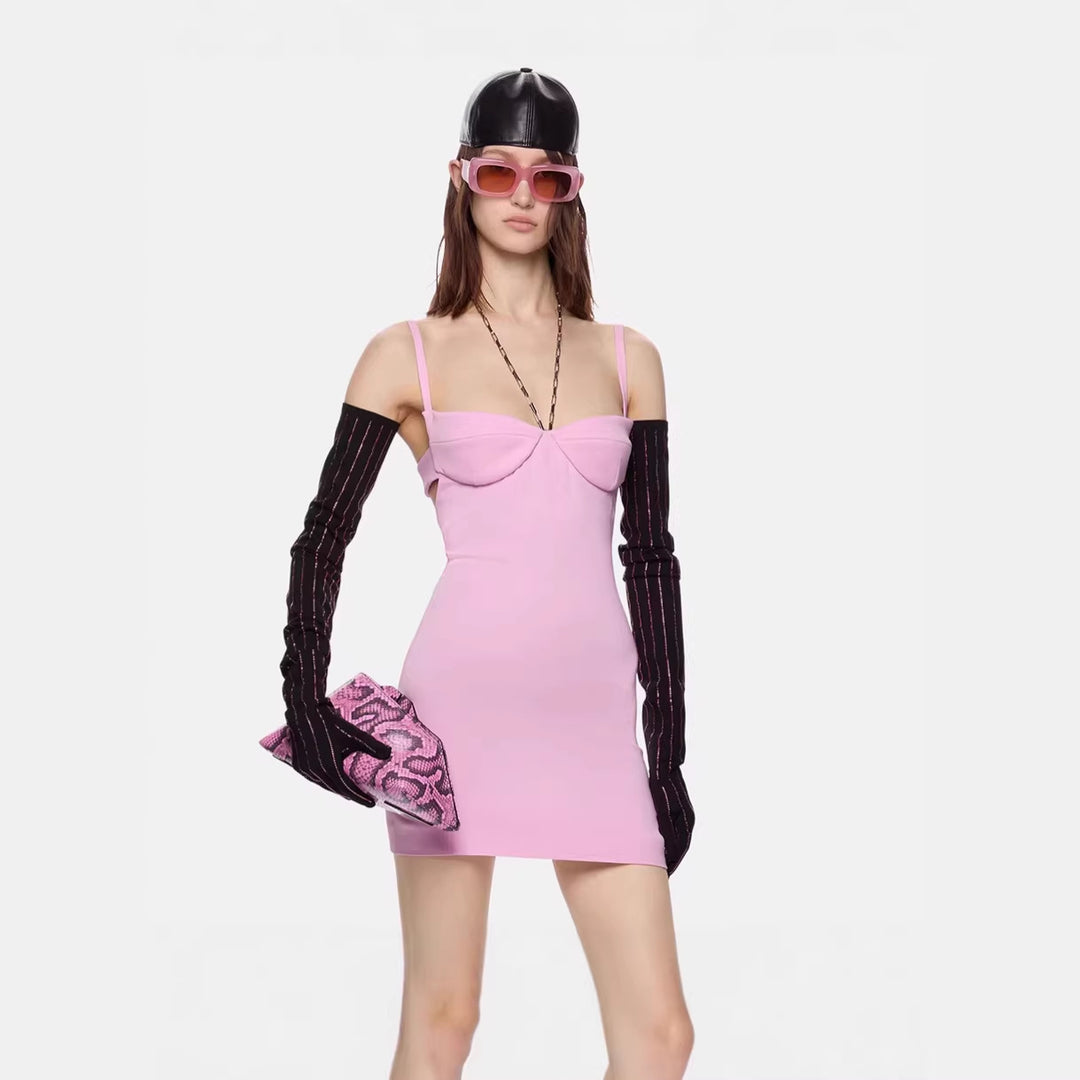 Damen Cocktailkleid mit trägerlosem Design und figurbetontem Schnitt Drune