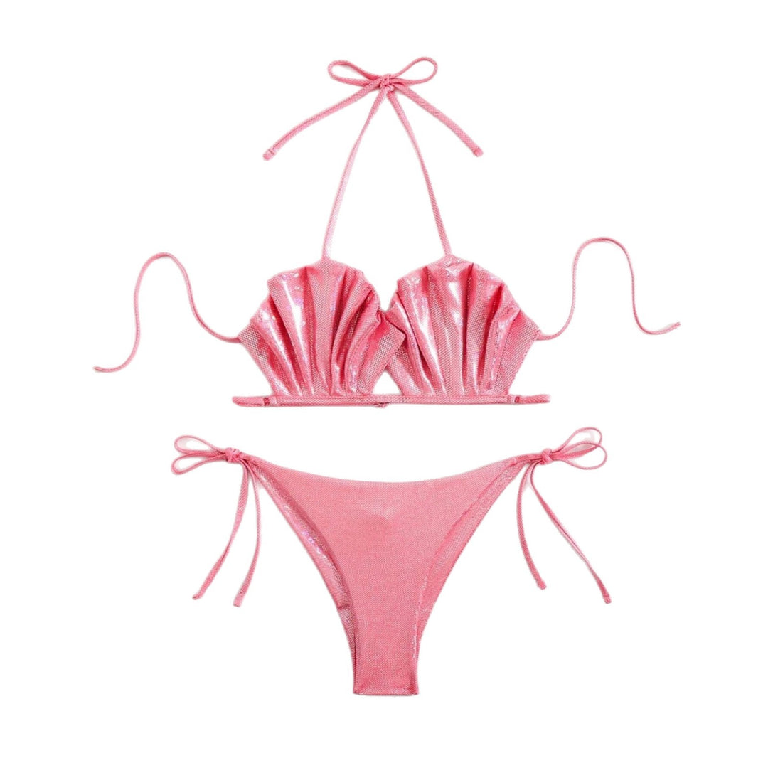Damen Glamouröser Bikini mit Rüschendesign Drune