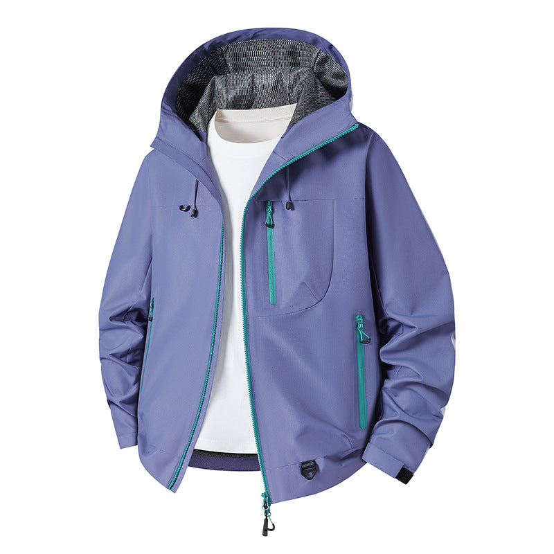 Herren Technische Softshell-Hoodiejacke mit wasserabweisender Membran und Mesh-Futter Drune