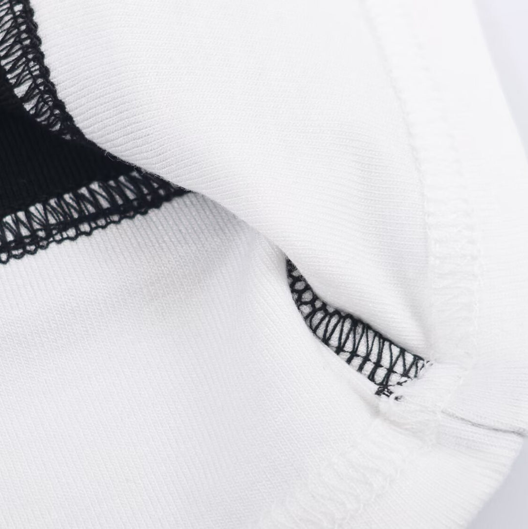 Damen Lässiges Langarm-Layering-Shirt mit doppellagigem Saum und eingesetzten Manschetten Drune