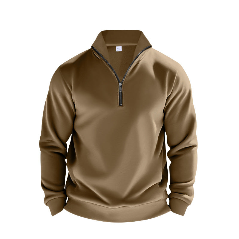 Herren Sweatpullover mit halbem Reißverschluss und atmungsaktiver Struktur Drune