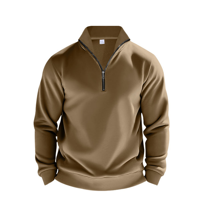 Herren Sweatpullover mit halbem Reißverschluss und atmungsaktiver Struktur Drune