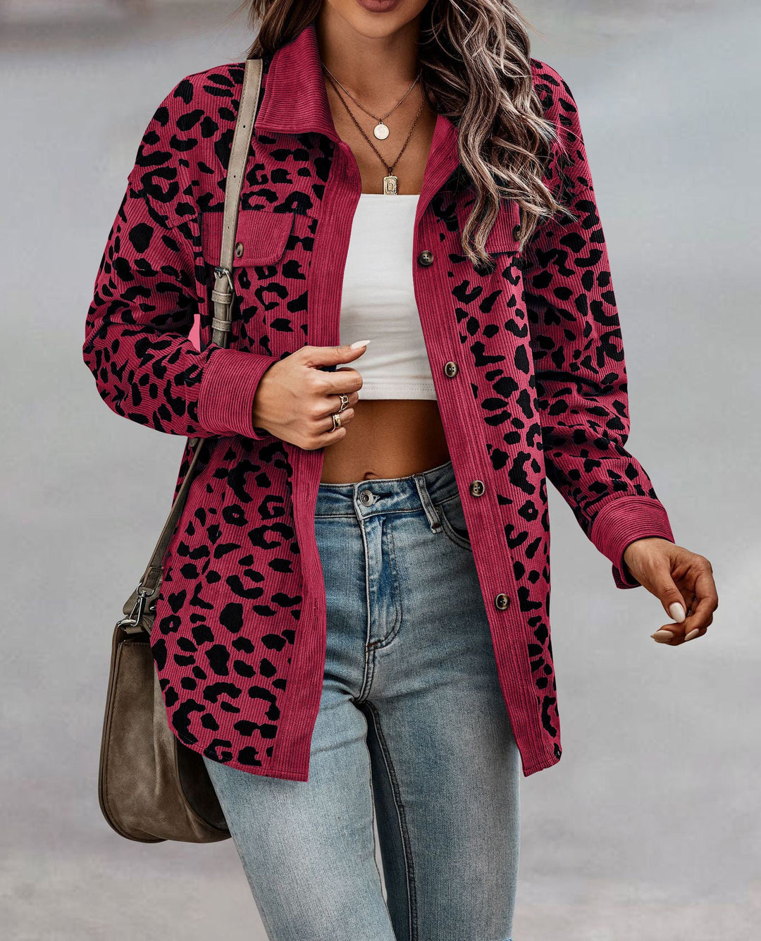 Damen lässige und modische Karo-Jacke Drune