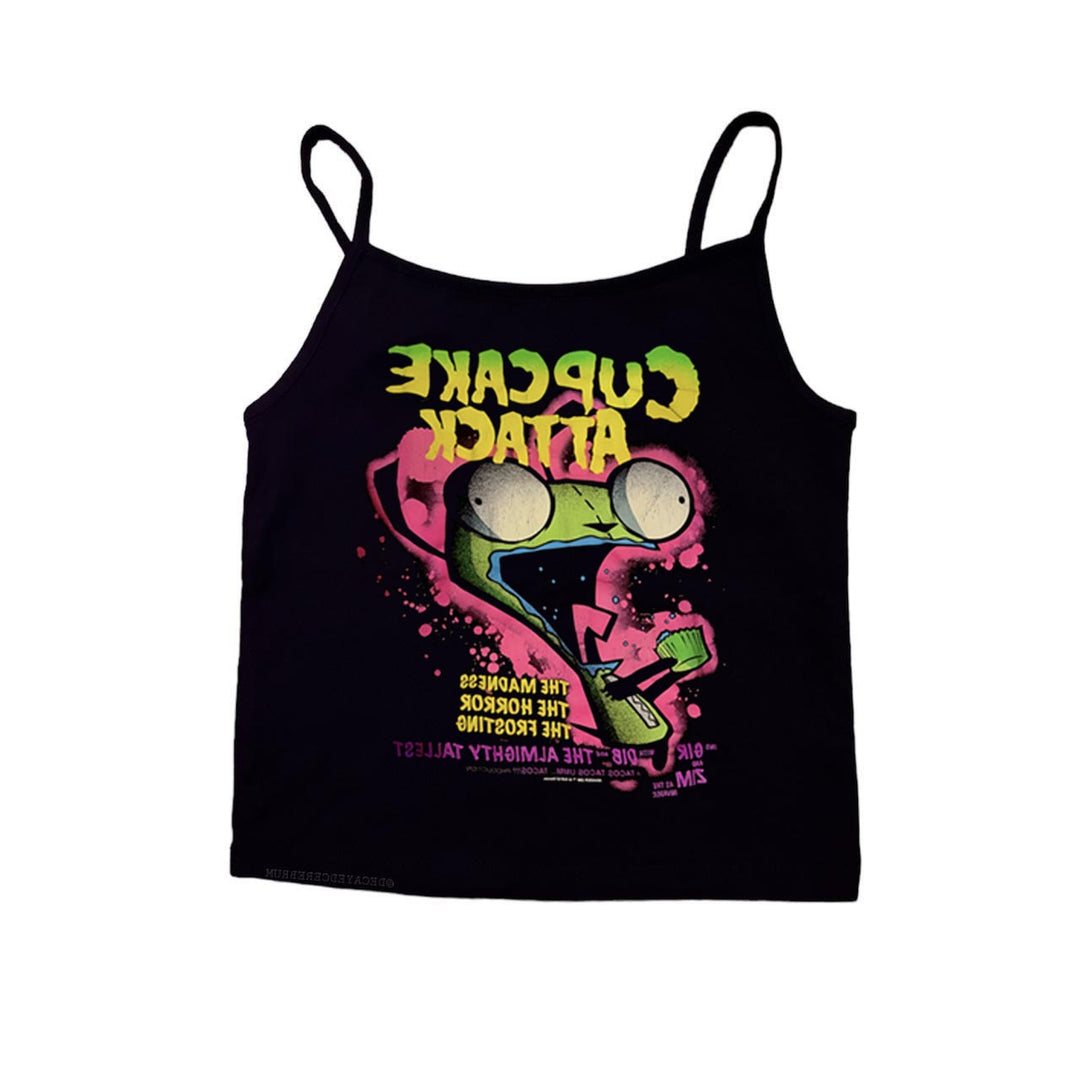 Damen T-Shirt mit kreativem Cupcake-Motiv und modernem Druck Drune