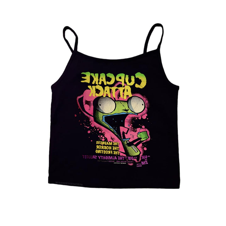 Damen T-Shirt mit kreativem Cupcake-Motiv und modernem Druck Drune