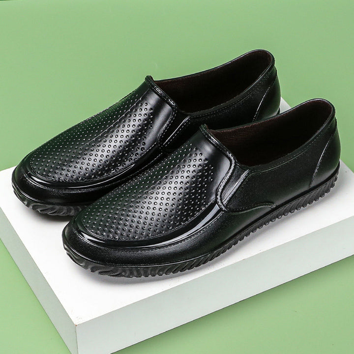Herren Elegante perforierte Slip-On Halbschuhe mit rutschfester Profilsohle Drune