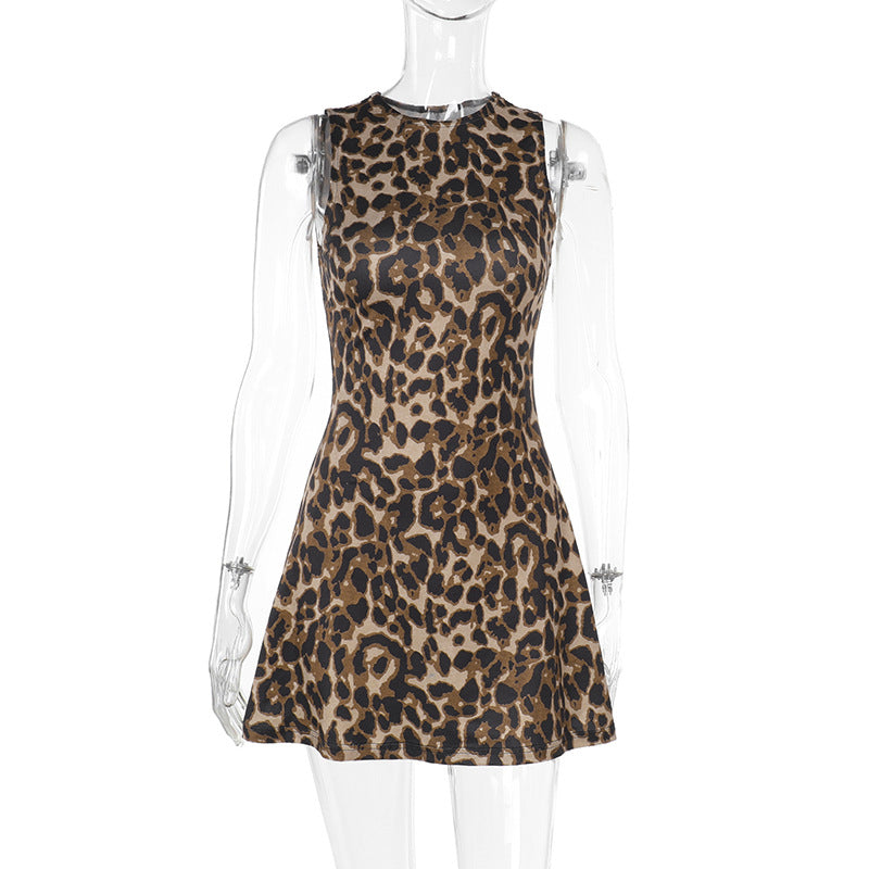 Damen Etuikleid mit Leopardenmuster und figurbetontem Schnitt Drune