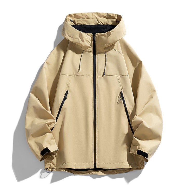 Herren Atmungsaktive Wind- und Wasserfeste Outdoor-Jacke Drune
