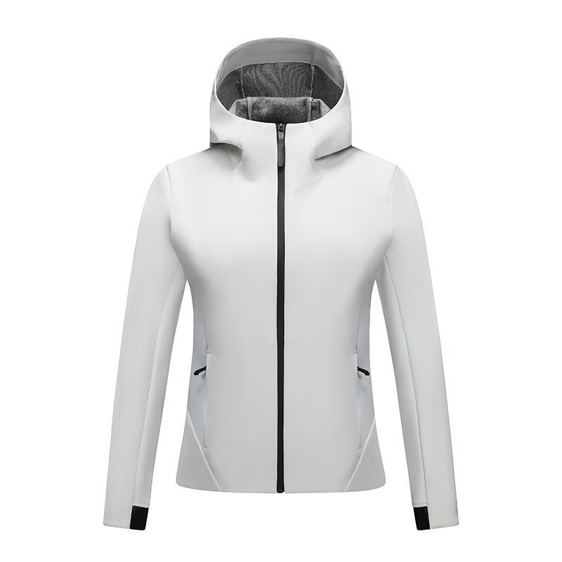 Damen Taillierte Softshelljacke mit Kapuze und Fleecefutter Drune