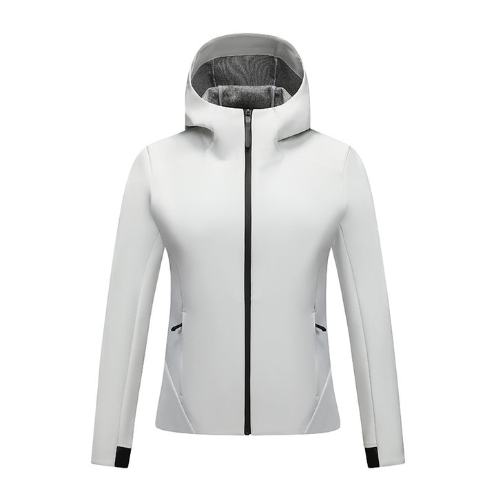 Damen Taillierte Softshelljacke mit Kapuze und Fleecefutter Drune