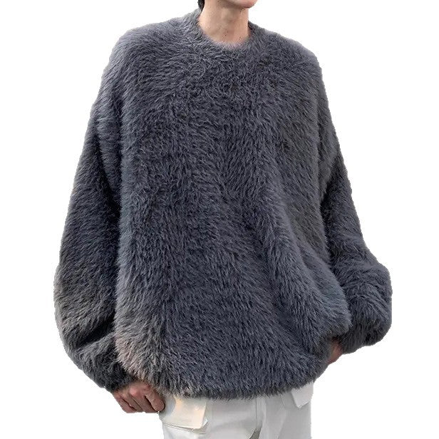 Damen Gemütlicher Oversized-Pullover mit flauschiger Textur Drune