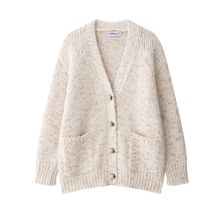 Damen Strickjacke mit grobem Muster und praktischen Taschen Drune