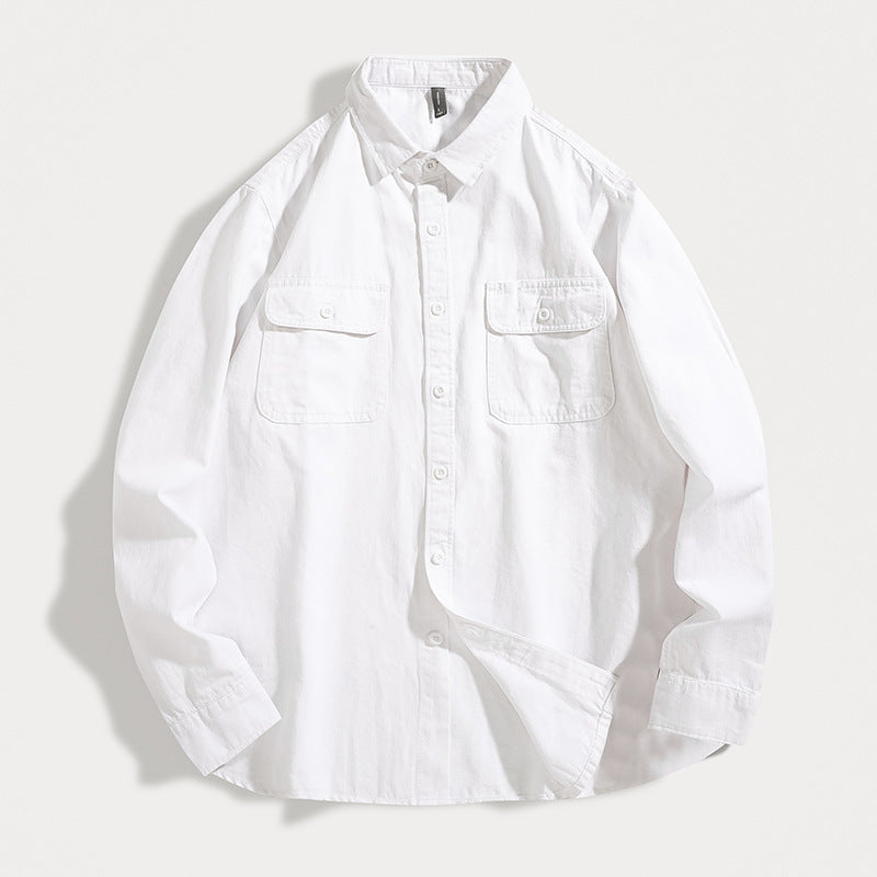 Herren Overshirt aus Baumwoll‑Twill mit Pattentaschen und Relaxed‑Fit Drune