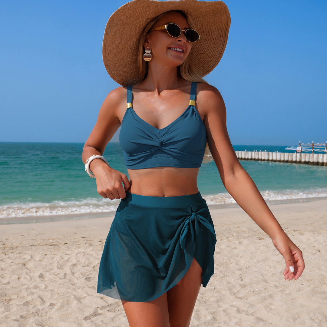 Damen Schwimmbikini mit Wickelrock Drune