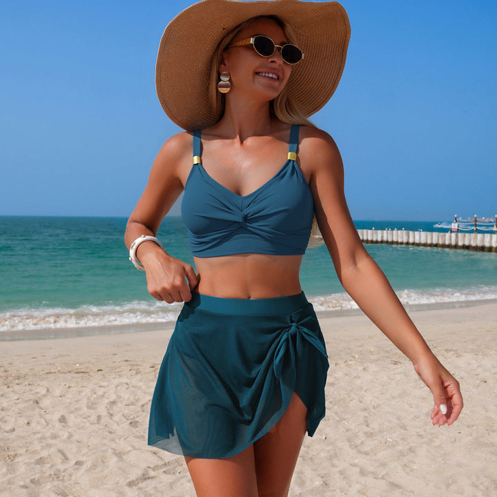 Damen Schwimmbikini mit Wickelrock Drune