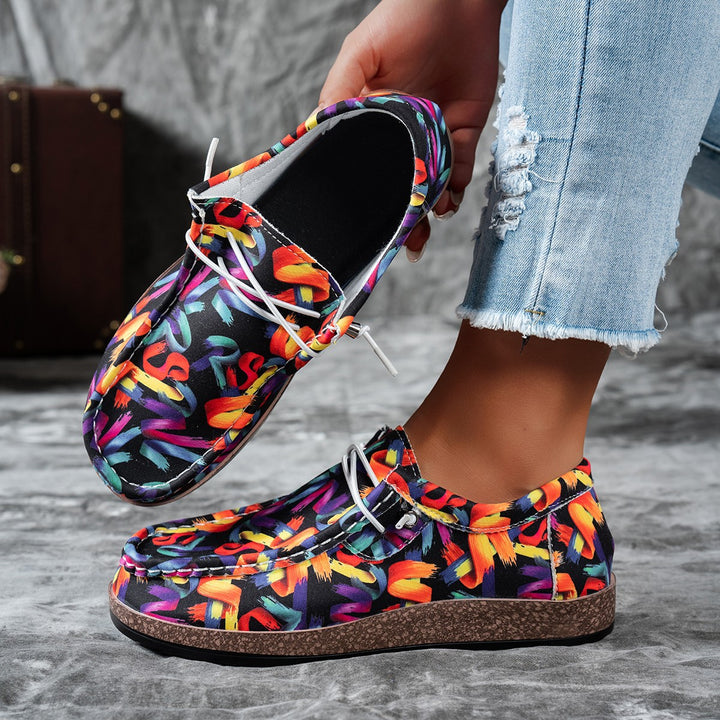 Damen Leichte Mokassin‑Sneaker mit ergonomischer Kork‑Optik‑Sohle Drune