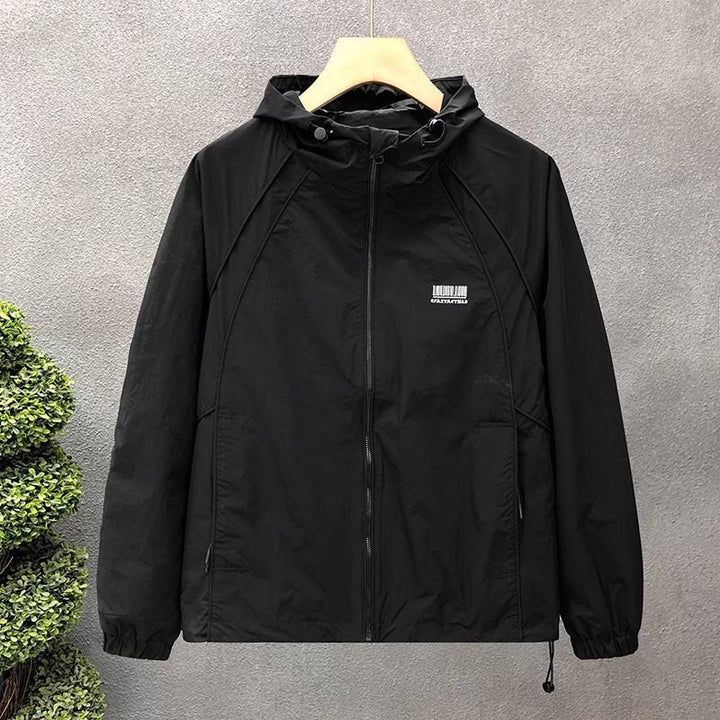 Herren Leichte Windjacke mit verstellbarer Kapuze Drune