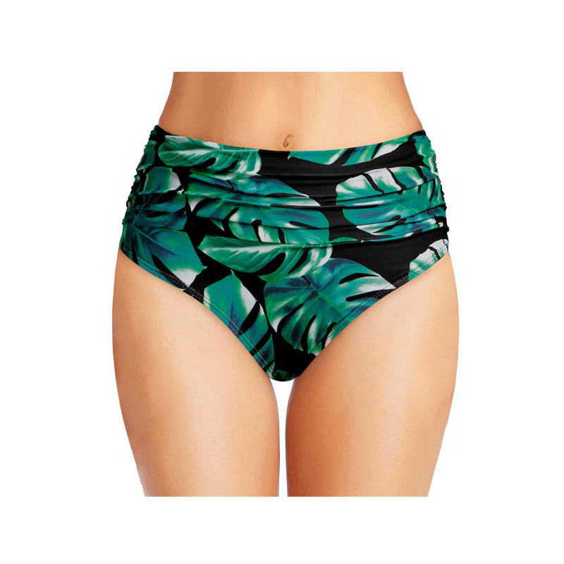 Damen Hochgeschnittene Bikinihose mit eleganter Raffung Drune