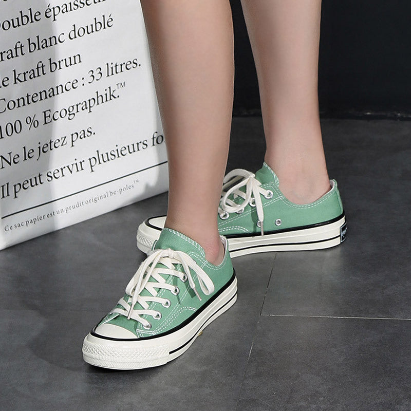 Damen Canvas Sneakers im klassischen Retro-Stil mit bequemer Gummisohle und schnelltrocknendem Obermaterial Drune