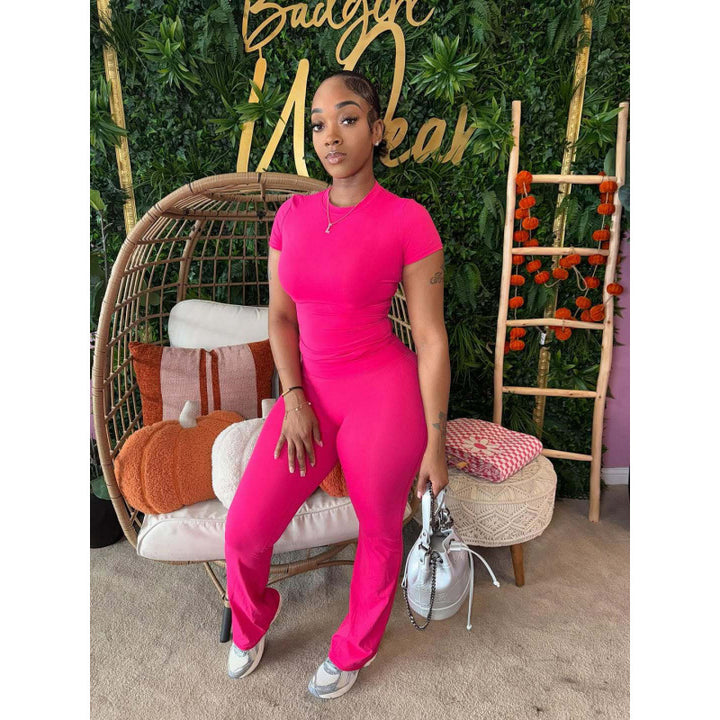 Damen Sportlicher Jumpsuit mit figurbetontem Schnitt und ästhetischem Design Drune