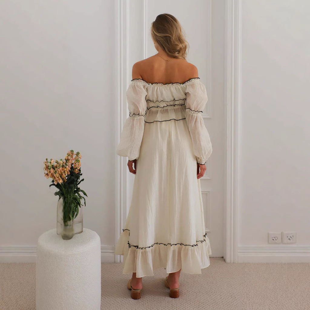 Damen luftiges Crop-Top mit Rüschen und Bindegürtel Drune