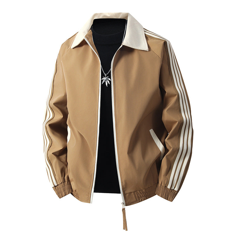 Herren Sportliche Übergangsjacke mit hohem Kragen und elastischen Bündchen Drune
