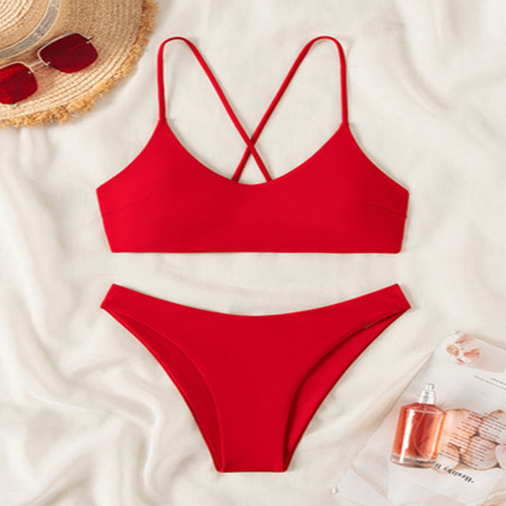 Damen Triangel-Bikini mit verstellbaren Rückenbändern Drune