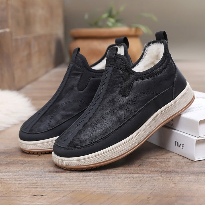 Damen Bequeme und stylische Warmfutter Slip-On Schuhe Drune