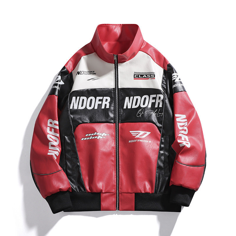 Herren Sportliche Kunstlederjacke Drune