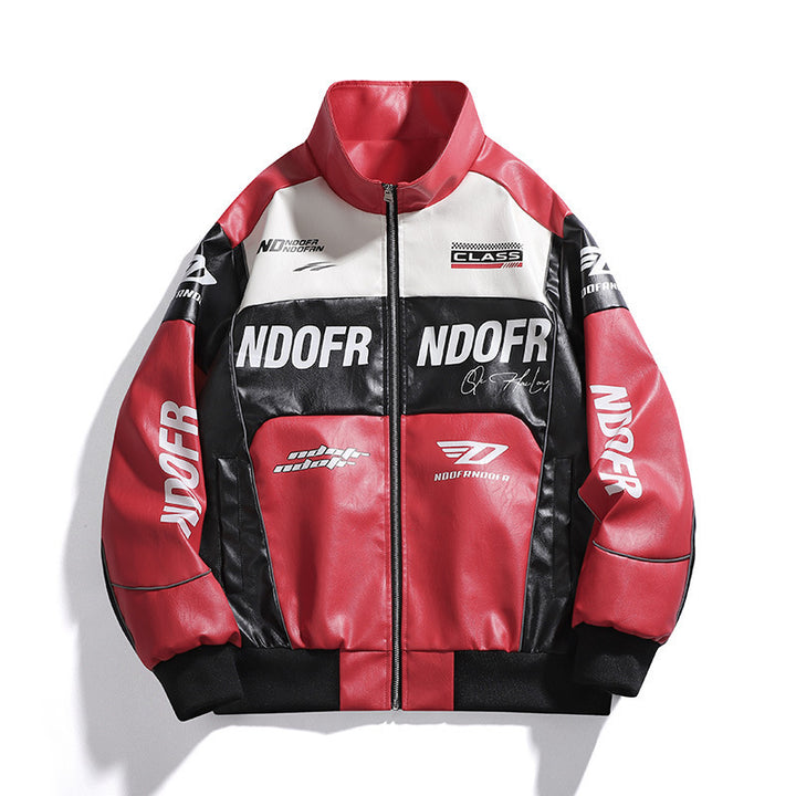 Herren Sportliche Kunstlederjacke Drune