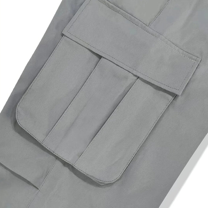 Herren Weite Utility-Cargohose mit übergroßen Klappentaschen & elastischem Tunnelzugbund Drune