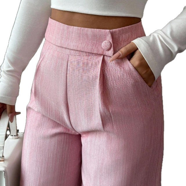 Damen Hoch taillierte, elegante und weiche Hose Drune