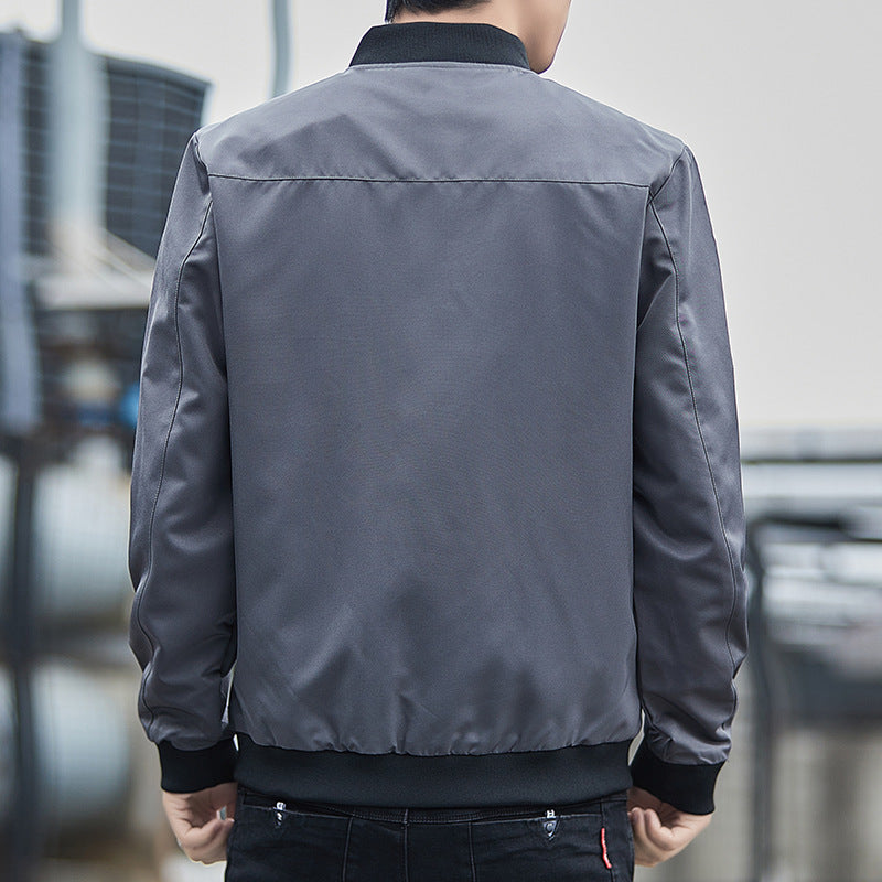 Herren Urbaner Slim‑Bomberblouson mit technischer Außenlage, Rippbündchen und verdecktem Reißverschluss Drune