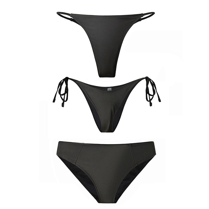Damen Hochgeschnittener Bikini mit seitlichen Bindebändern Drune