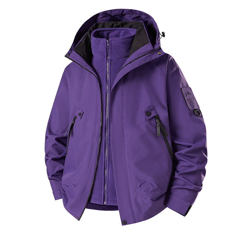 Herren 3‑in‑1 Softshell-Parka mit abnehmbarer Fleece-Innenjacke und technischer Kapuze Drune