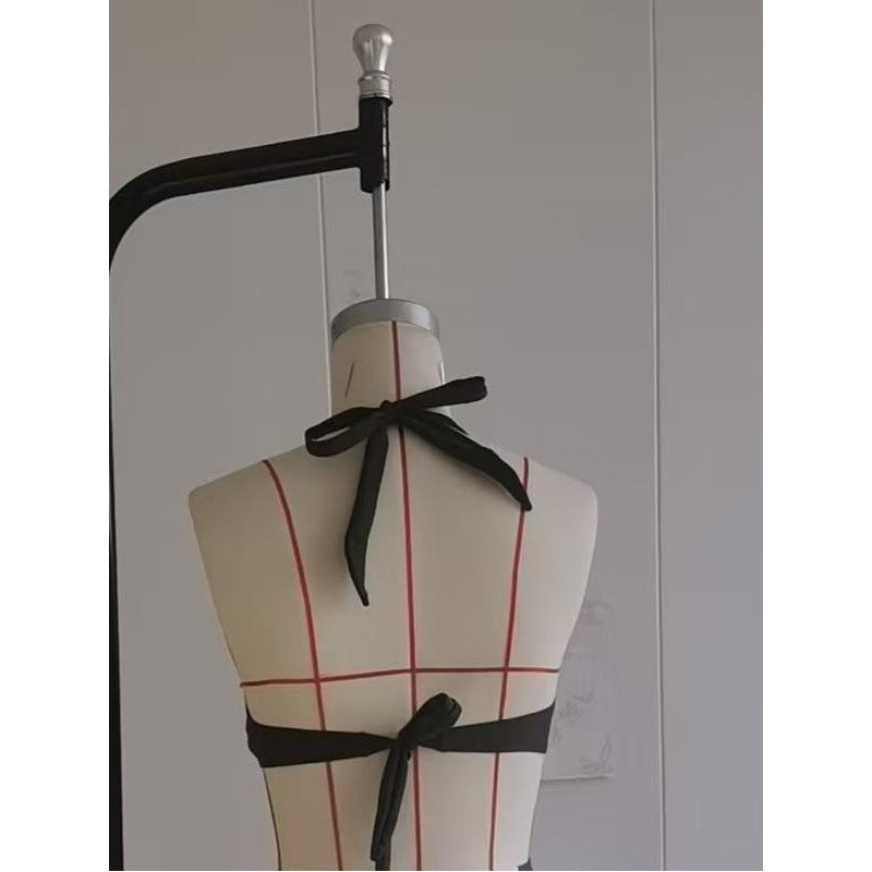 Damen Push-Up-Bikini mit dekorativem Knoten und goldenen Akzenten Drune
