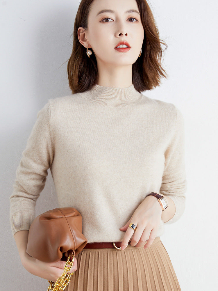 Damen Kurzrollkragen Feinstrickpullover mit leichtem Mohair-Effekt Drune