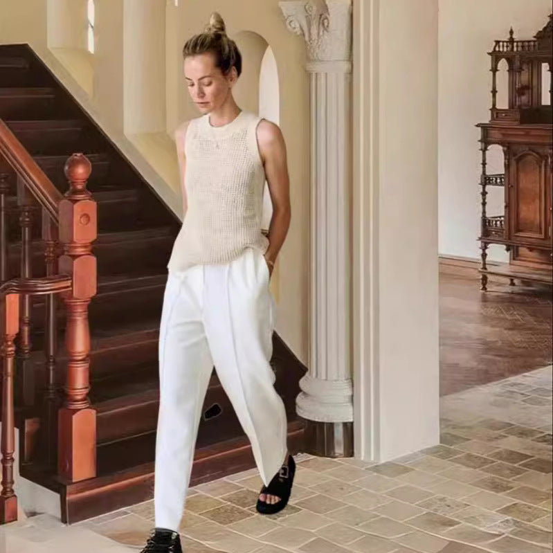 Damen Strickoberteil mit raffiniertem Lochmuster Drune