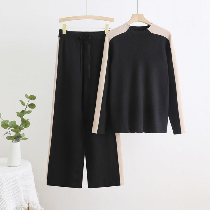 Drune | Hoch taillierte Drawstring-Hosen Strickset