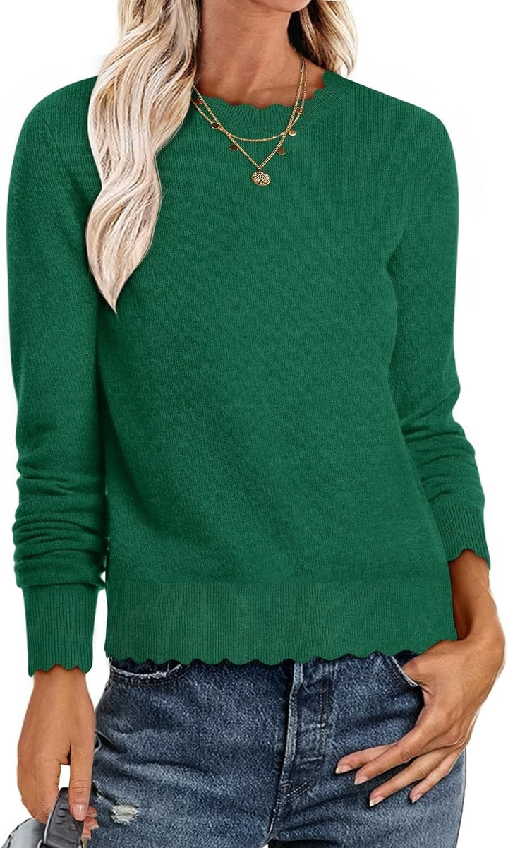 Damen Sweater mit Wellenkante Drune