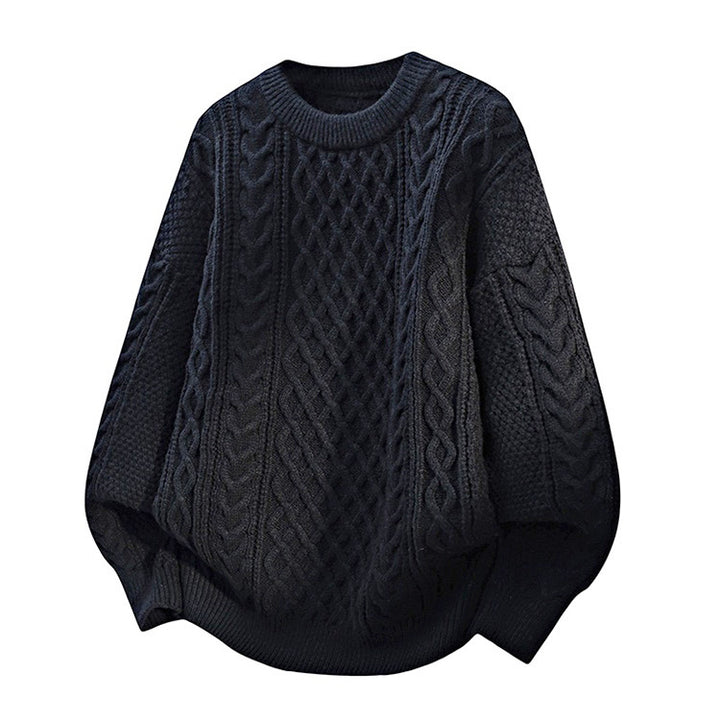 Damen Grobstrickpullover mit Zopfmuster Drune