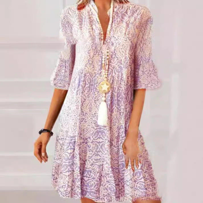 Damen Druckkleid Drune