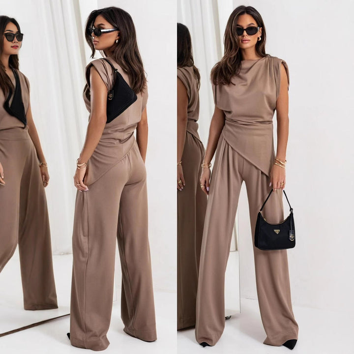 Damen eleganter Jumpsuit mit asymmetrischem Schnitt und hochmodernem Design Drune