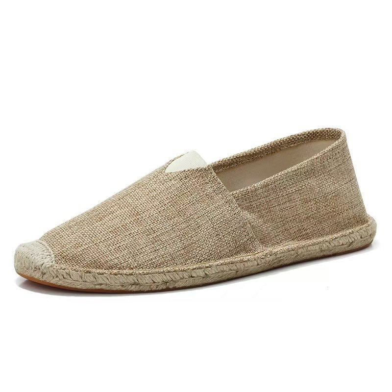 Damen Leichte Espadrille-Slip-On aus gewebtem Canvas mit Jute-Umrandung Drune