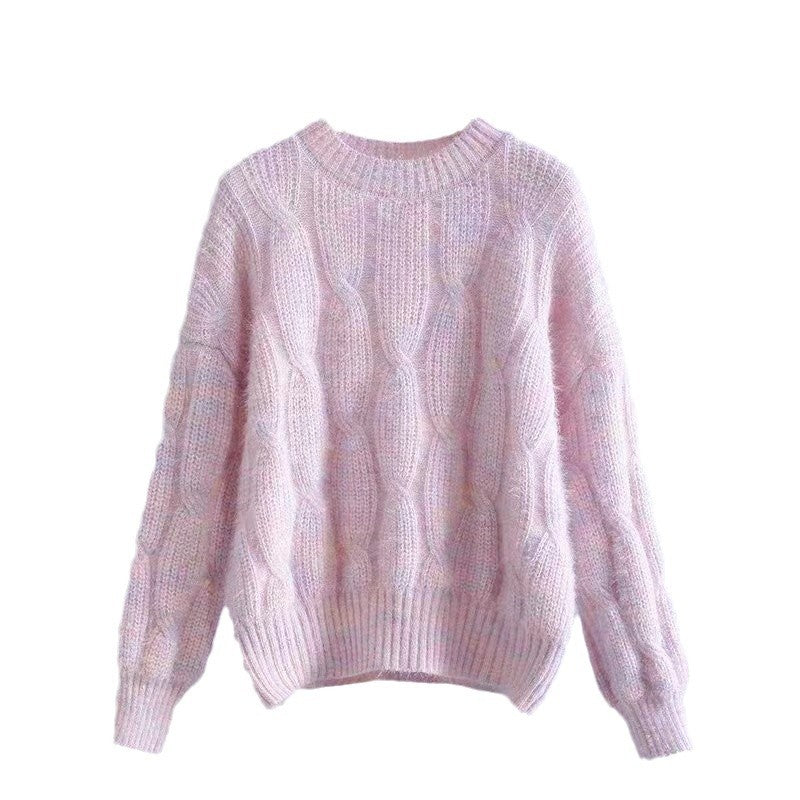 Damen Grobstrickpullover mit innovativem Wellenmuster Drune