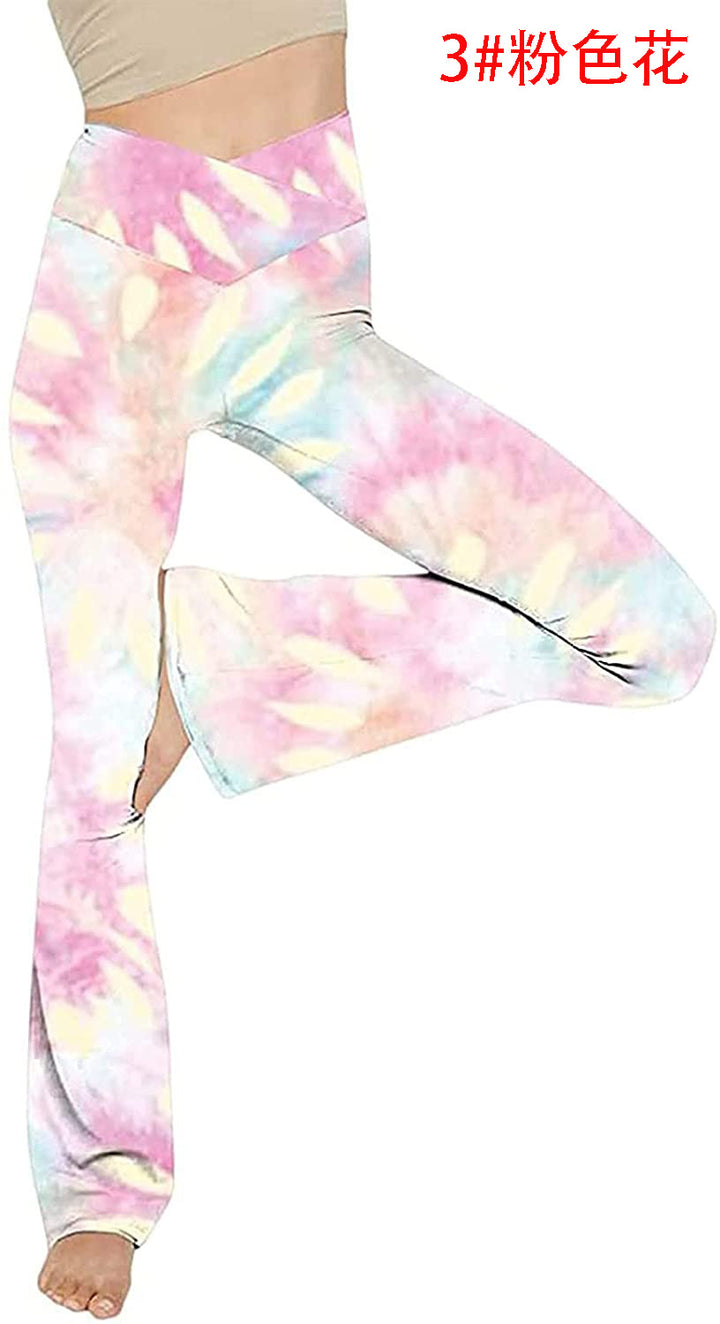 Damen Bootcut Yoga-Hose aus elastischem Material mit hohem Bund Drune