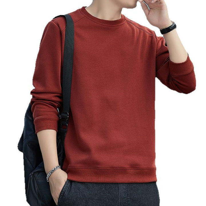 Herren Minimalistisches Sweatshirt mit Raglanärmeln und Reißverschluss-Ärmeltasche Drune