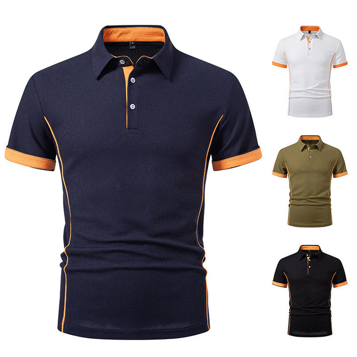Herren Polo-Shirt mit kontrastierenden Akzenten und atmungsaktiven Eigenschaften Drune